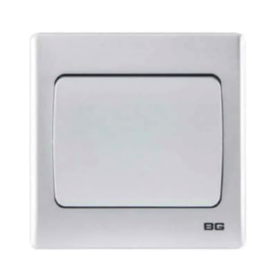 British General BG SILVER Neo Slimline 10A 1 GANG 2 WAY Rocker Switch (PCSL12W)